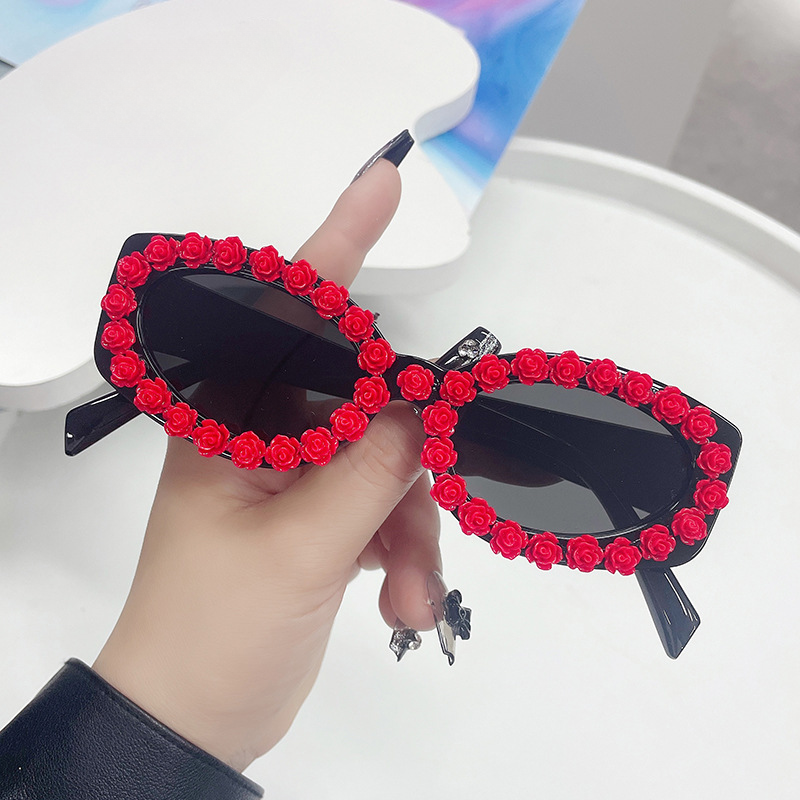 Gafas de sol personalizadas para la flor de diamantes de PC de PC al por mayor